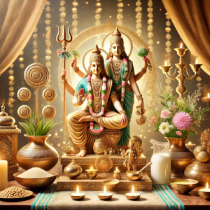 Ashwini Kumar Pooja altar with Ayurvedic offerings and healing mantras