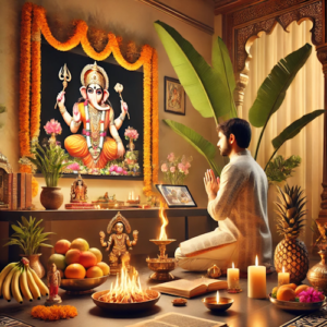 Parivarik Sukh Shanti Pooja with family unity offerings and deities