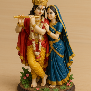 Beautiful Radha Krishna Figurine for Divine Love and Blessings